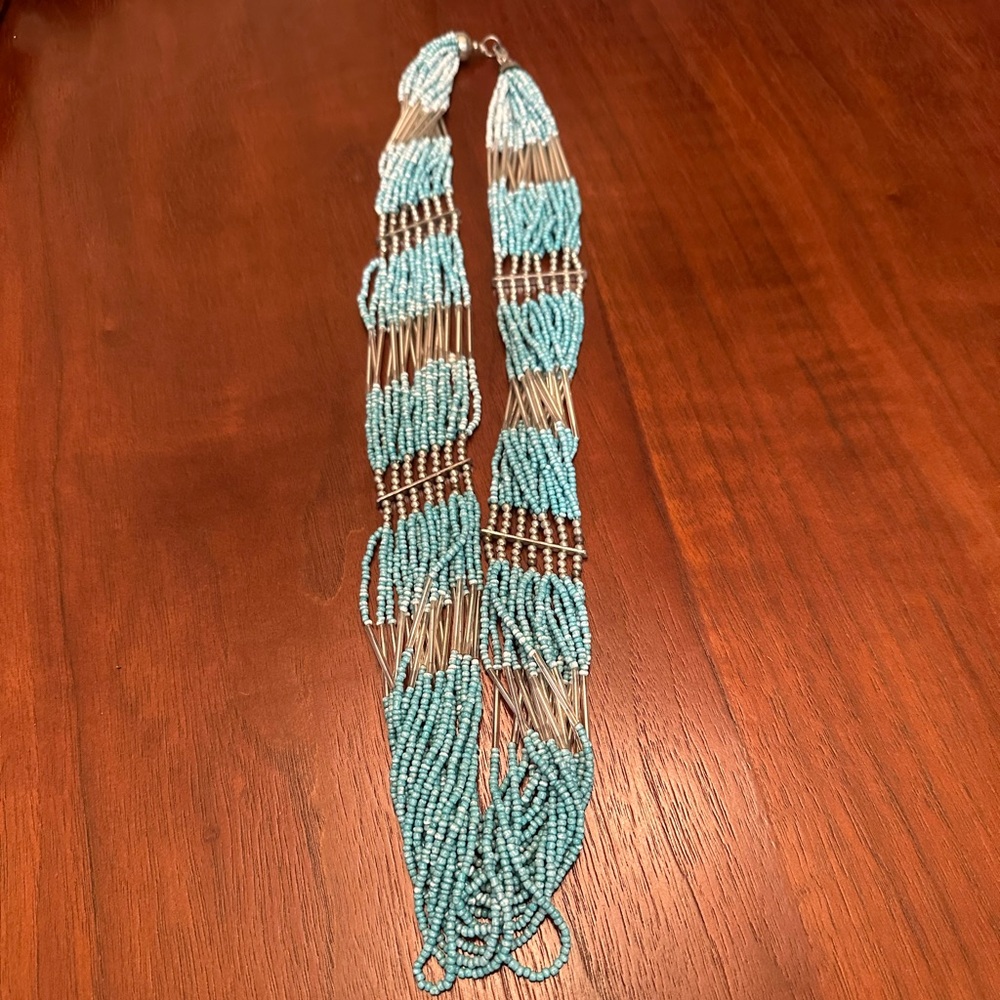 Beaded Turquoise Color Necklace
